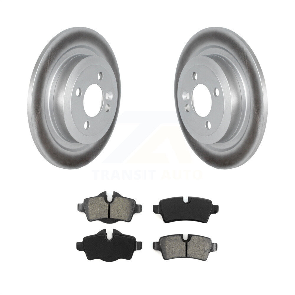 Rear Coated Disc Brake Rotors And Semi-Metallic Pads Kit For Mini Cooper KGS-102299 by Transit Auto