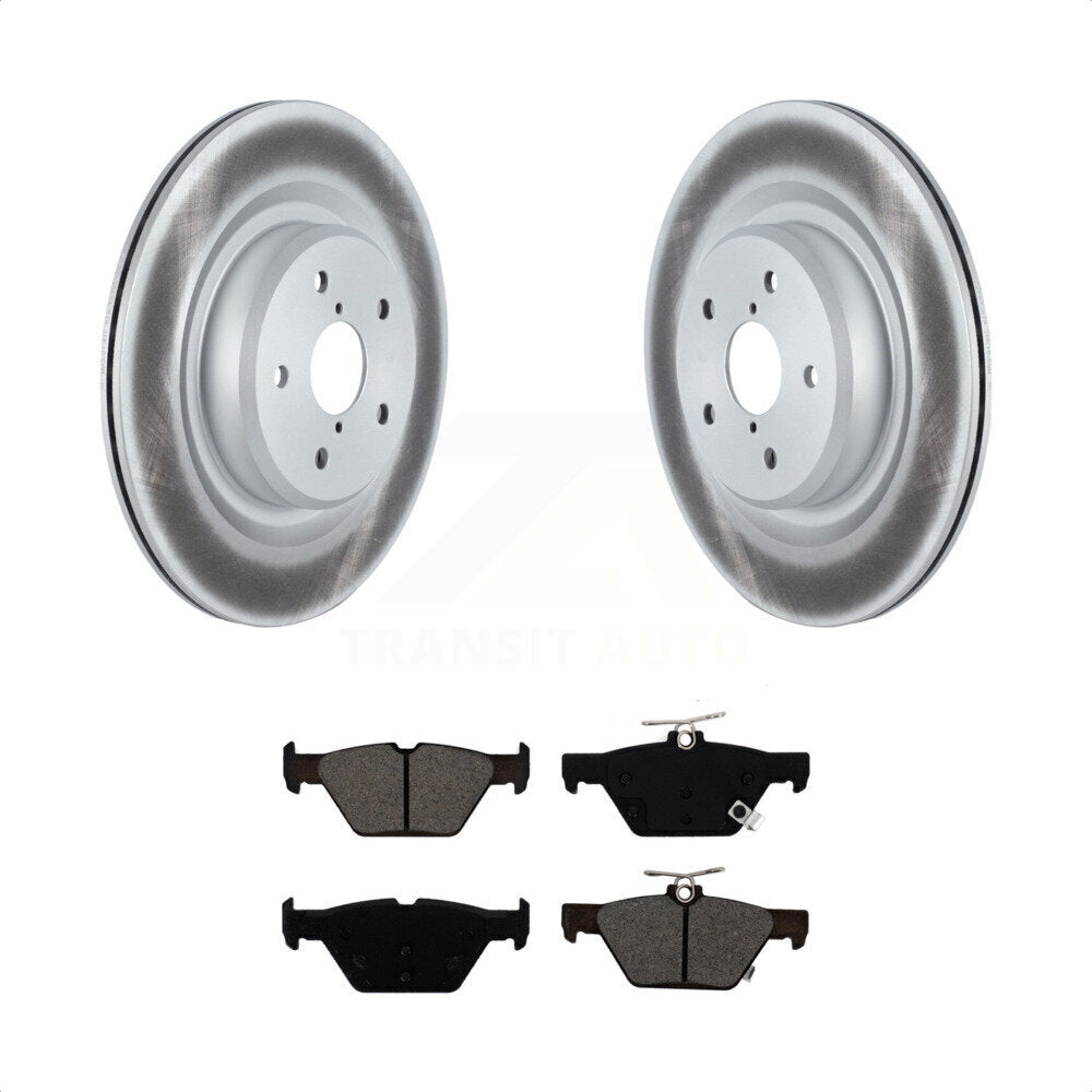 Rear Coated Disc Brake Rotors And Semi-Metallic Pads Kit For 2019-2022 Subaru Ascent KGS-102303 by Transit Auto