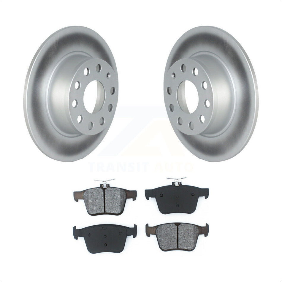 Rear Coated Disc Brake Rotors And Semi-Metallic Pads Kit For Volkswagen Jetta Taos KGS-102305 by Transit Auto