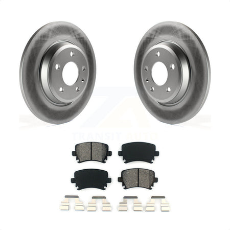 Rear Coated Disc Brake Rotors And Semi-Metallic Pads Kit For 2009 Audi A4 Quattro Convertible With 300mm Diameter Rotor KGS-102312 by Transit Auto