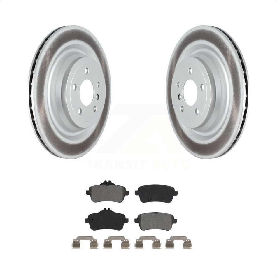 Rear Coated Disc Brake Rotors And Semi-Metallic Pads Kit For Mercedes-Benz GLS450 GL450 GLS550 GL350 GL550 ML400 ML250 ML63 AMG GLS350d KGS-102313 by Transit Auto