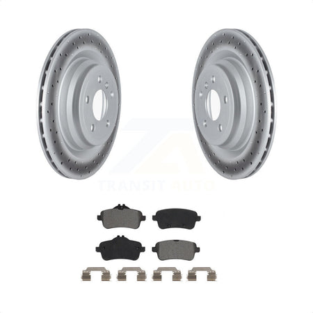 Rear Coated Disc Brake Rotors And Semi-Metallic Pads Kit For Mercedes-Benz ML350 GLE350 GLE43 AMG GLE400 GLE450 ML400 GLE300d ML550 GLE550e KGS-102314 by Transit Auto