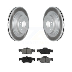 Rear Coated Disc Brake Rotors And Semi-Metallic Pads Kit For Mercedes-Benz CLS550 E550 KGS-102318