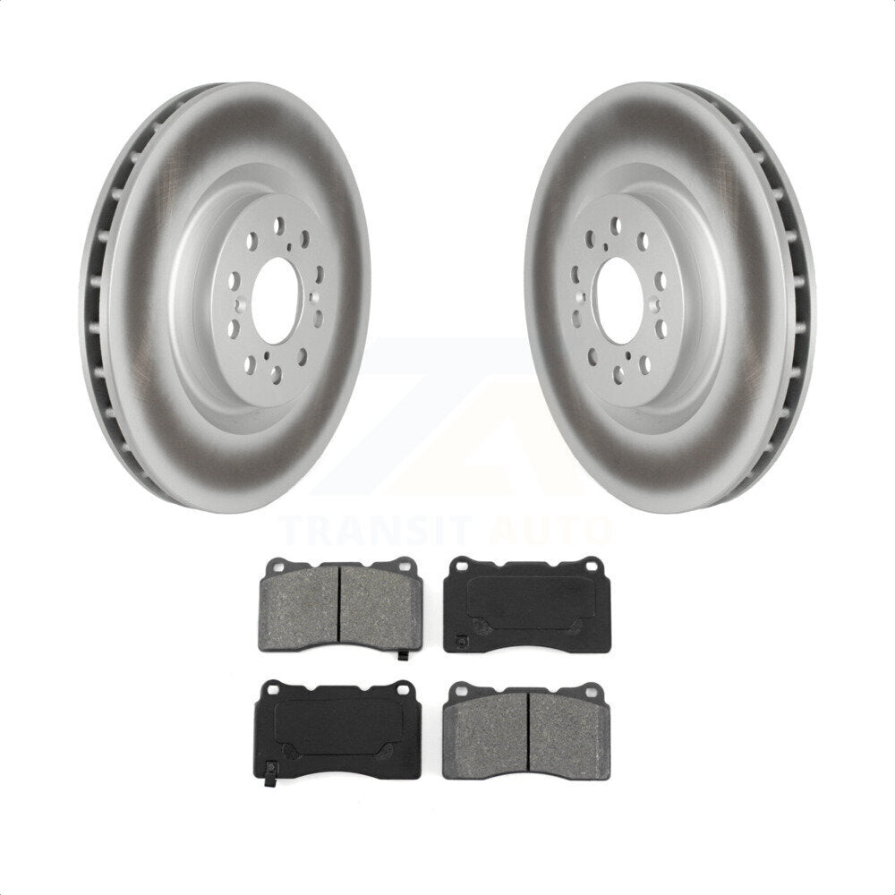 Front Coated Disc Brake Rotors And Semi-Metallic Pads Kit For 2017-2019 Honda Civic Type R KGS-102327 by Transit Auto