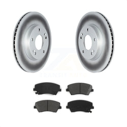 Front Coated Disc Brake Rotors And Semi-Metallic Pads Kit For Kia Niro Hyundai Ioniq KGS-102328