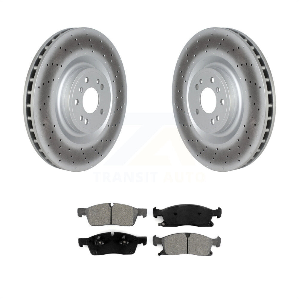 Front Coated Disc Brake Rotors And Semi-Metallic Pads Kit For Mercedes-Benz ML350 GLS450 GL450 GL350 ML400 ML250 KGS-102334 by Transit Auto