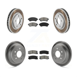 Front Rear Coated Disc Brake Rotors And Semi-Metallic Pads Kit For Buick Century Pontiac Grand Prix Chevrolet Venture Regal Oldsmobile Intrigue Montana Trans Sport KGS-102373