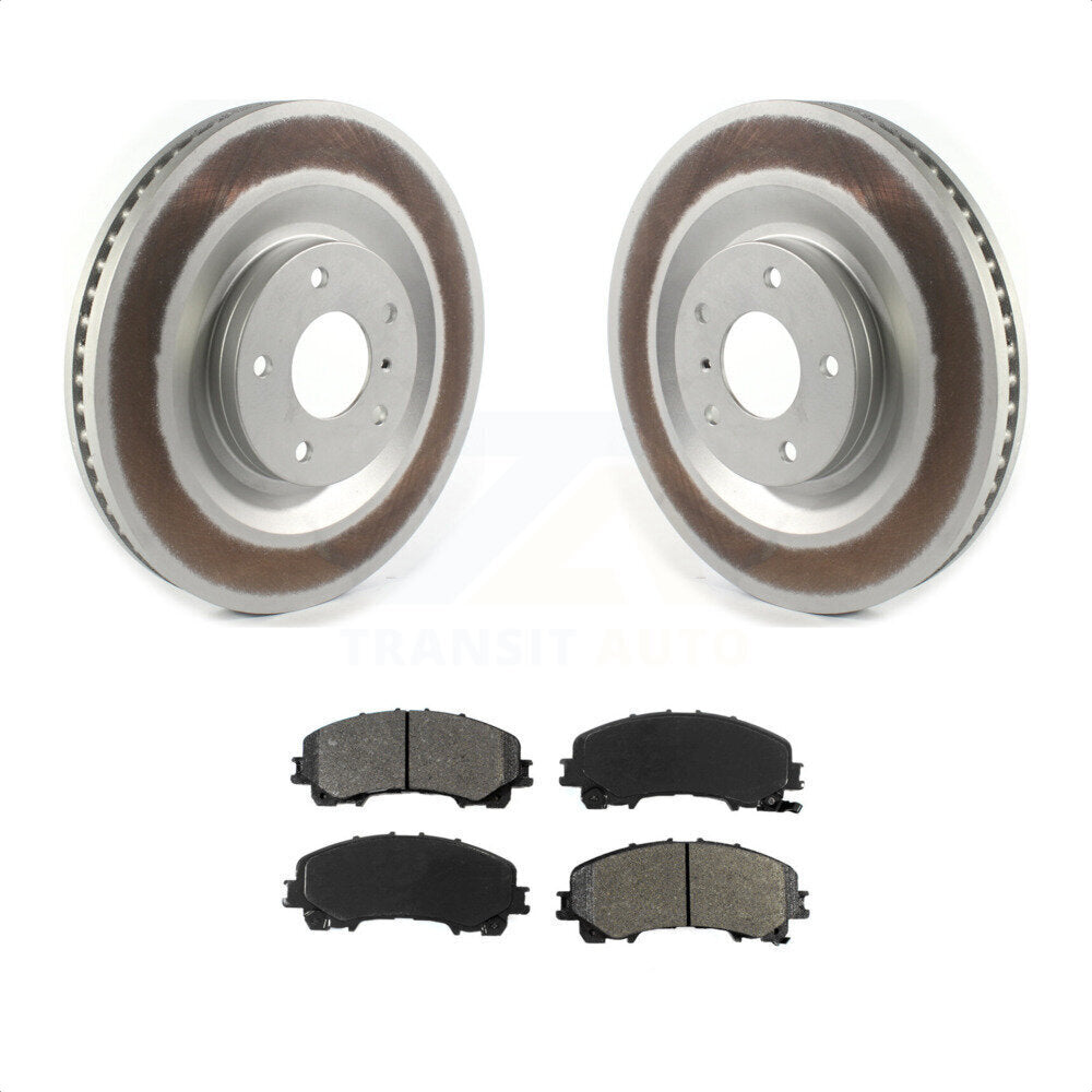 Front Coated Disc Brake Rotors And Semi-Metallic Pads Kit For INFINITI QX50 QX55 KGS-102381 by Transit Auto