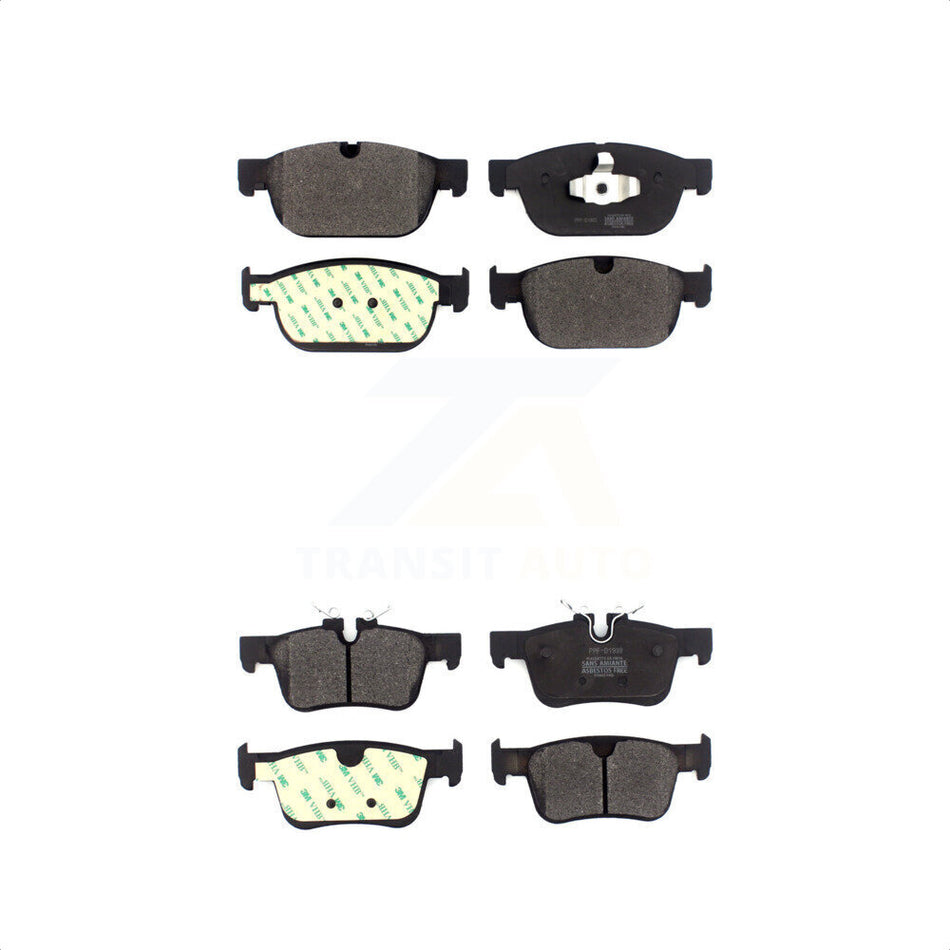 Front Rear Semi-Metallic Brake Pads Kit For 2018-2019 Volvo XC60 With 345mm Diameter Rotor 366mm KPF-100507 by Positive Plus