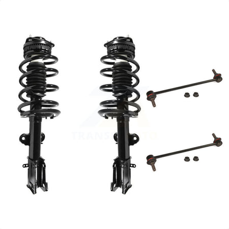 Front Complete Shock Assembly And TOR Link Kit For Dodge Grand Caravan Chrysler Town & Country Volkswagen Routan Ram C/V EXCLUDES MODELS WITH NIVOMAT REAR SUSPENSION KSS-100536 by Transit Auto