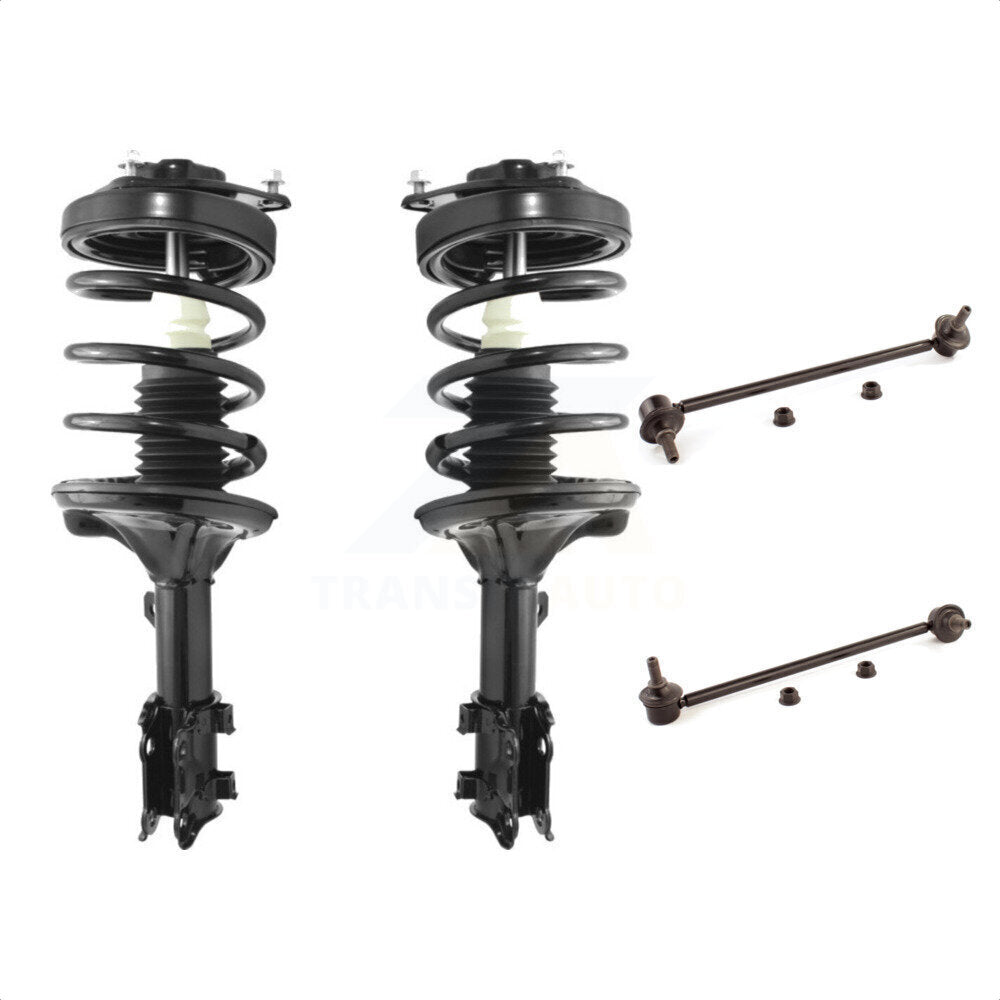 Front Complete Shock Assembly And TOR Link Kit For Hyundai Tiburon Exclude GT Limited Model Models with Sport Suspension KSS-100563 by Transit Auto