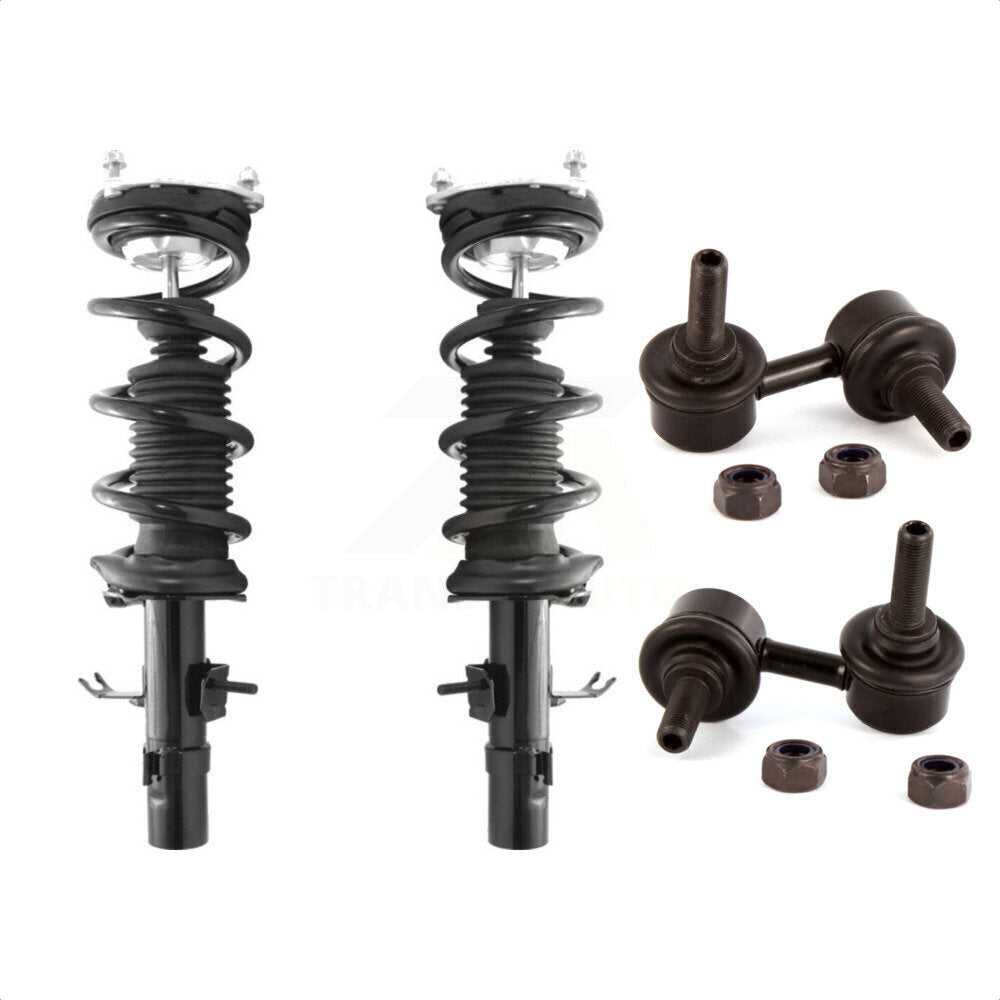 Front Complete Shock Assembly And TOR Link Kit For Infiniti G37 Q60 INFINITI Excludes Rear Wheel Drive Sedan Models Coupe with AWD KSS-100587 by Transit Auto