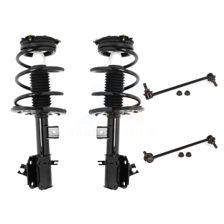 Front Complete Shock Assembly And TOR Link Kit For 2013-2018 Nissan Altima Sedan with FWD 2.5L Excludes Coupe V6 Engine KSS-100611 by Transit Auto