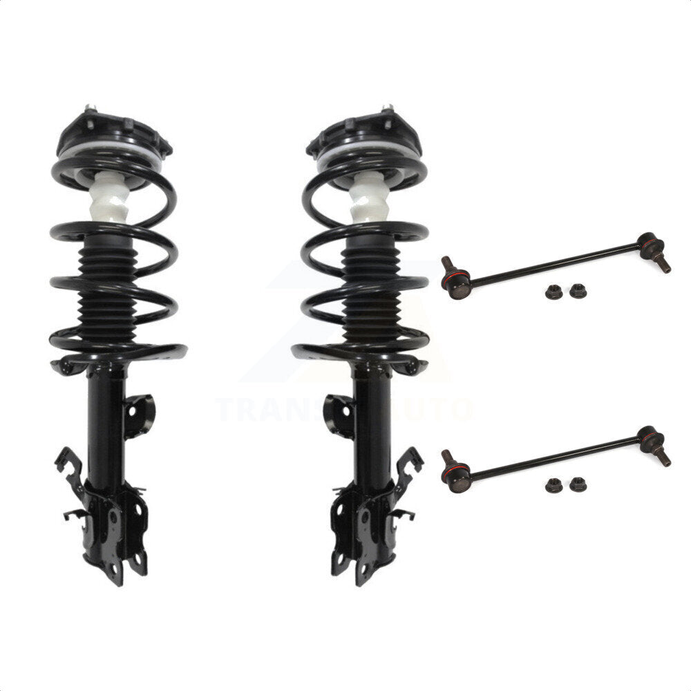 Front Complete Shock Assembly And TOR Link Kit For 2011-2017 Nissan Juke S SL SV with FWD Excludes All Wheel Drive Nismo Models KSS-100663 by Transit Auto