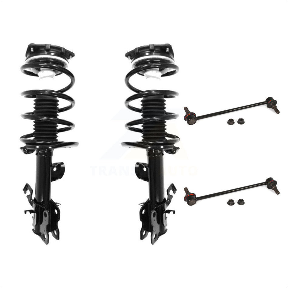 Front Complete Shock Assembly And TOR Link Kit For 2011-2017 Nissan Juke S SL SV with AWD Excludes Wheel Drive Nismo Models KSS-100664 by Transit Auto