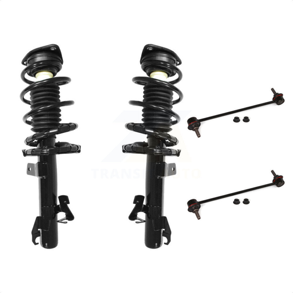 Front Complete Shock Assembly And TOR Link Kit For Mazda 3 Excludes MazdaSpeed Model KSS-100753 by Transit Auto