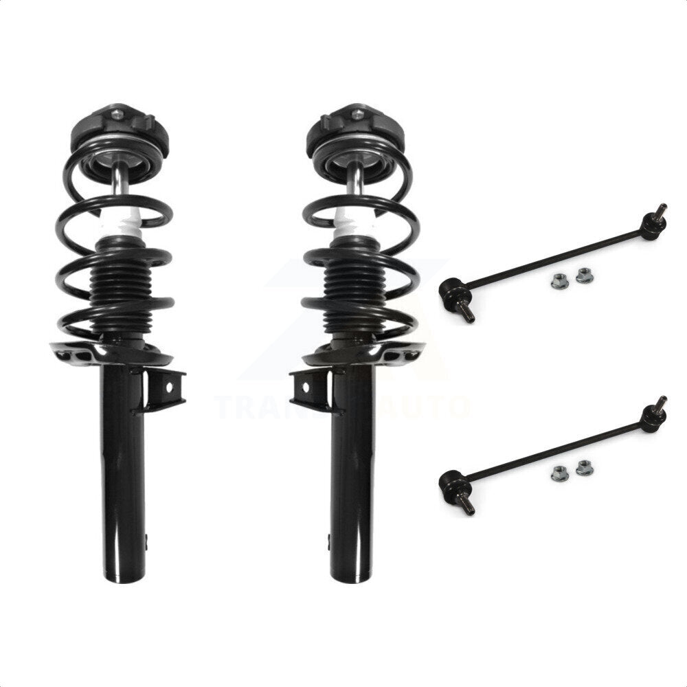 Front Complete Shock Assembly And TQ Link Kit For Volkswagen Jetta Passat Beetle CC Eos Golf Rabbit Audi A3 Quattro KSS-100813 by Transit Auto