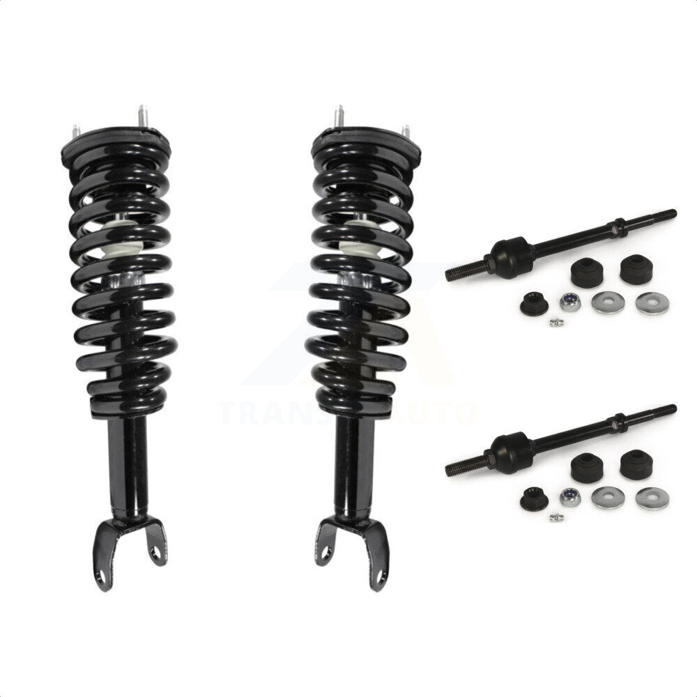 Front Complete Shock Assembly And TQ Link Kit For Dodge Dakota Mitsubishi Raider Excludes Rear Wheel Drive TRX Lift Kits 4WD KSS-100817 by Transit Auto