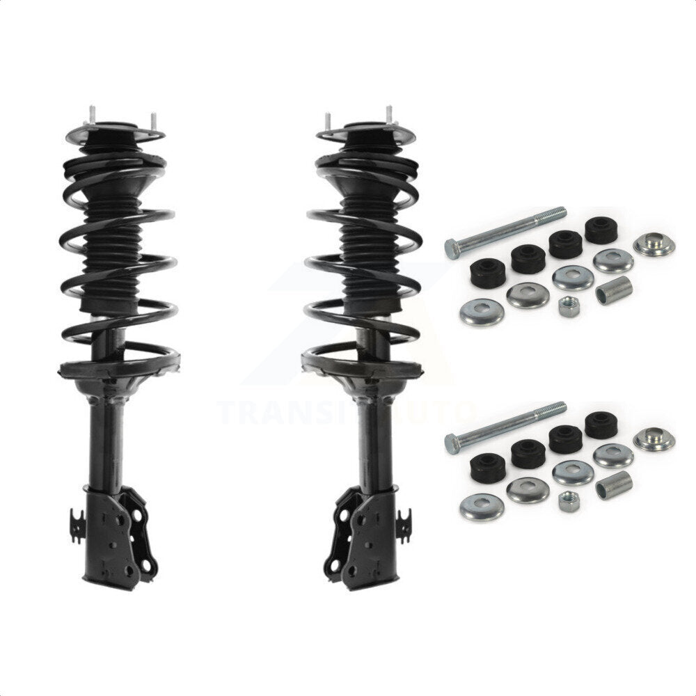 Front Complete Shock Assembly And TQ Link Kit For 2000-2005 Toyota Echo KSS-100841 by Transit Auto