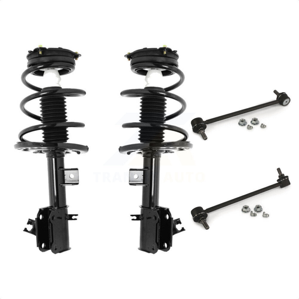 Front Complete Shock Assembly And TQ Link Kit For 2013-2018 Nissan Altima Sedan with FWD 2.5L Excludes Coupe V6 Engine KSS-100884 by Transit Auto