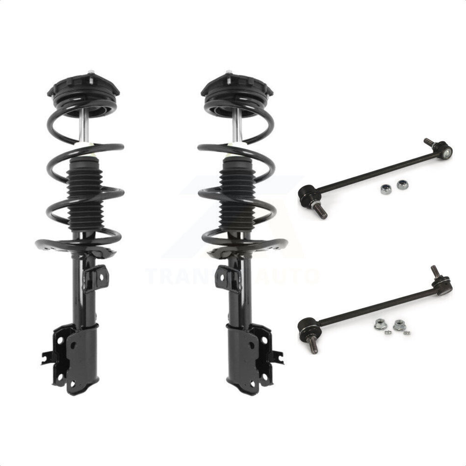 Front Complete Shock Assembly And TQ Link Kit For Nissan Rogue FWD KSS-100893 by Transit Auto