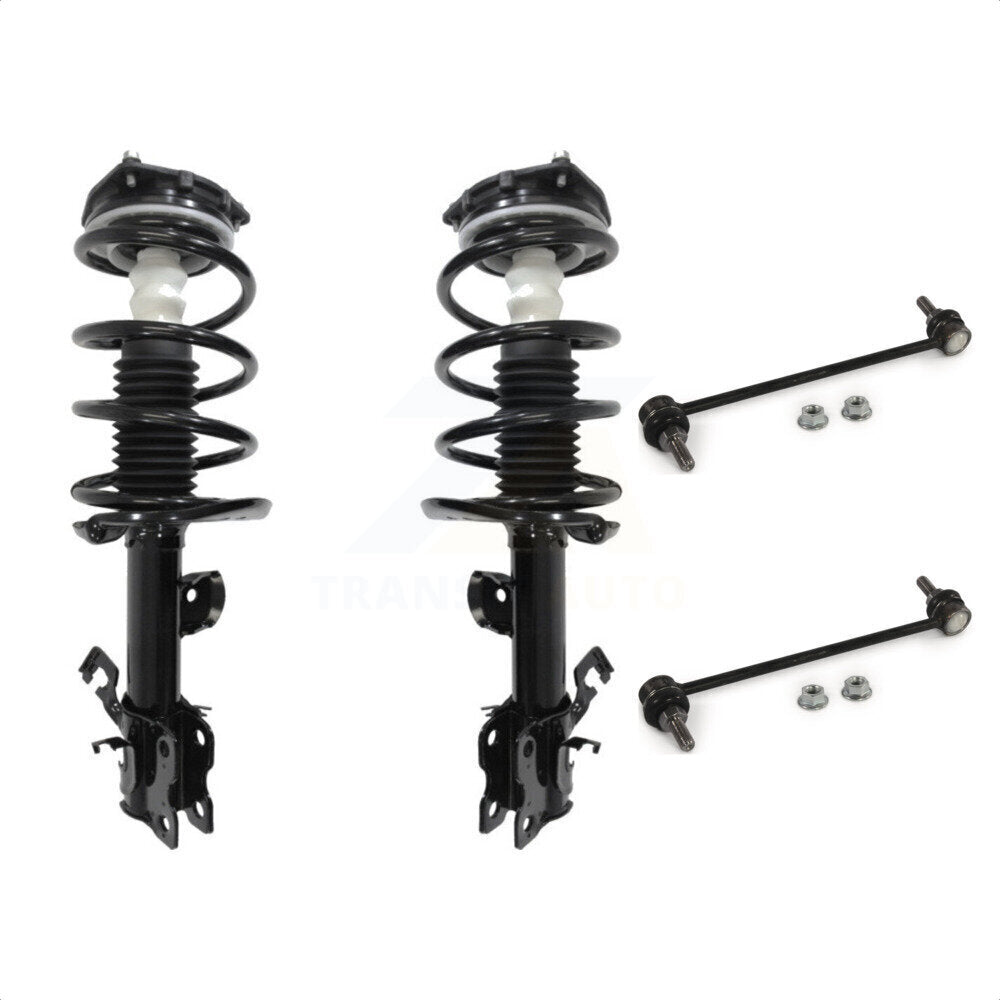 Front Complete Shock Assembly And TQ Link Kit For 2011-2017 Nissan Juke S SL SV with FWD Excludes All Wheel Drive Nismo Models KSS-100912 by Transit Auto