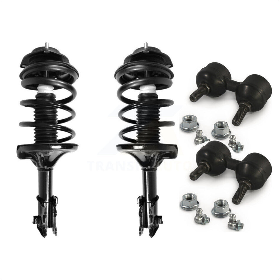 Front Complete Shock Assembly And TQ Link Kit For 2001-2006 Hyundai Elantra KSS-100927 by Transit Auto