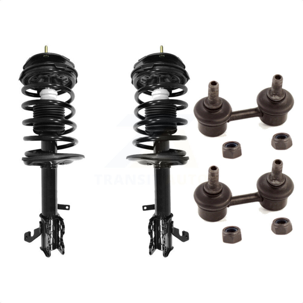 Front Complete Shock Assembly And TQ Link Kit For Toyota Corolla Chevrolet Prizm KSS-100930 by Transit Auto