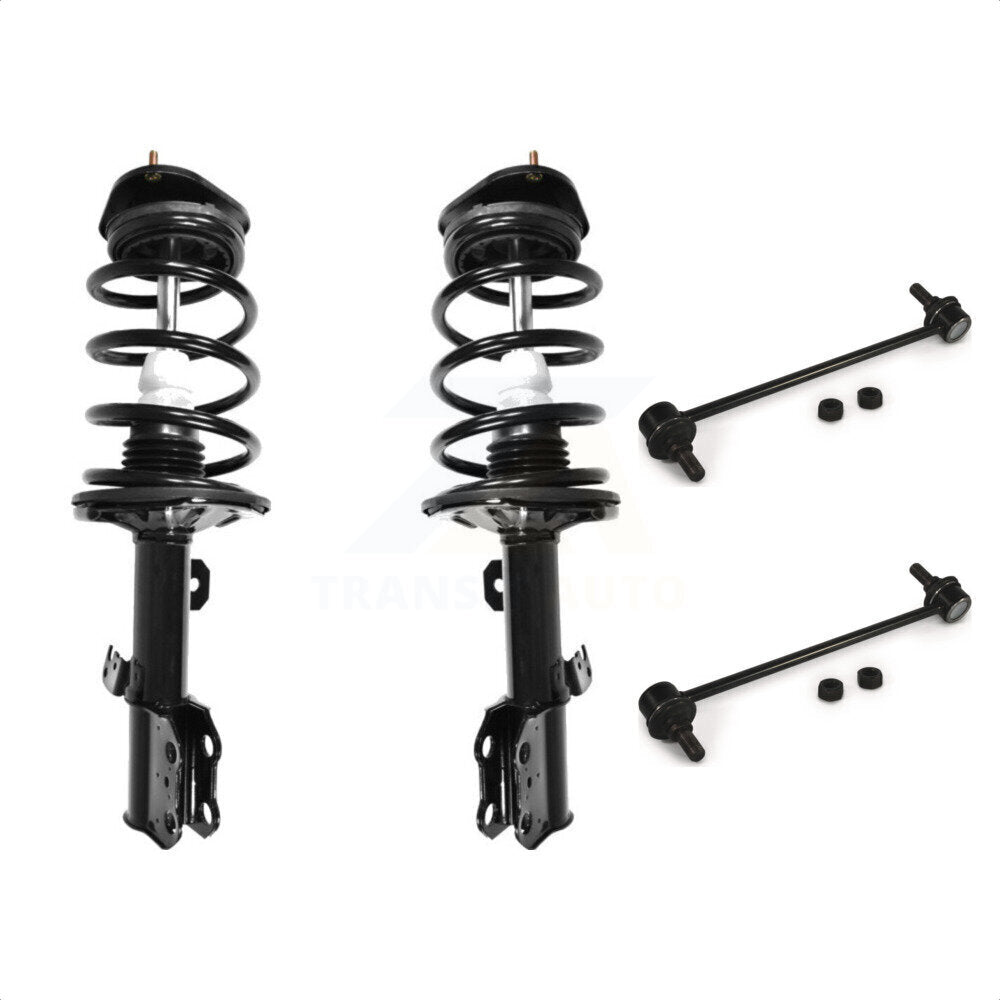 Front Complete Shock Assembly And TQ Link Kit For 2003-2008 Toyota Matrix Pontiac Vibe KSS-100938 by Transit Auto