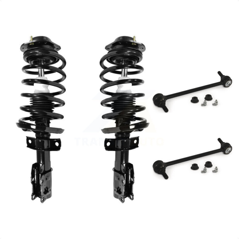 Front Complete Shock Assembly And TQ Link Kit For Pontiac G5 Pursuit With FE3 Suspension 9.86" Center to Length KSS-100964 by Transit Auto