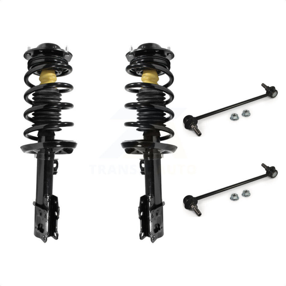 Front Complete Shock Assembly And TQ Link Kit For Pontiac G6 Saturn Aura 11.80" Center To Length KSS-100980 by Transit Auto