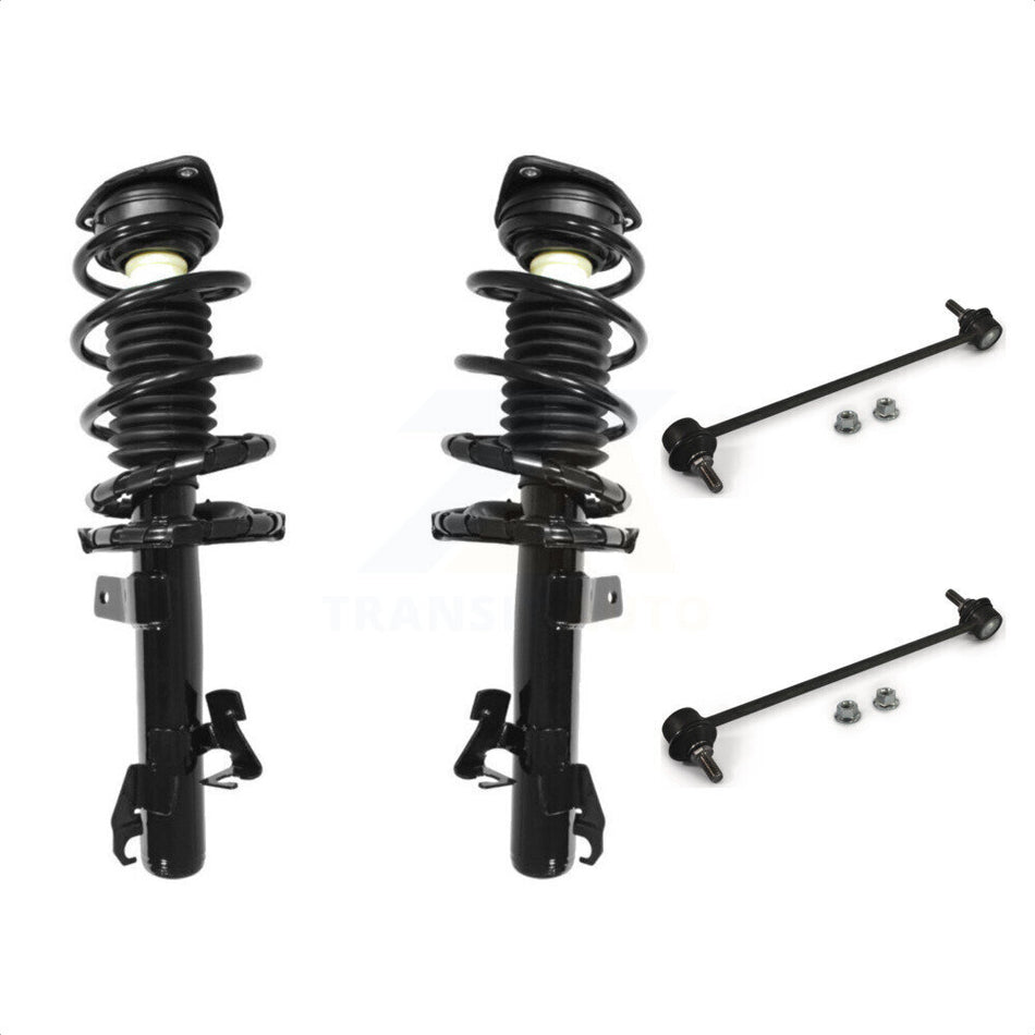 Front Complete Shock Assembly And TQ Link Kit For Mazda 3 5 Excludes MazdaSpeed Model KSS-100984 by Transit Auto