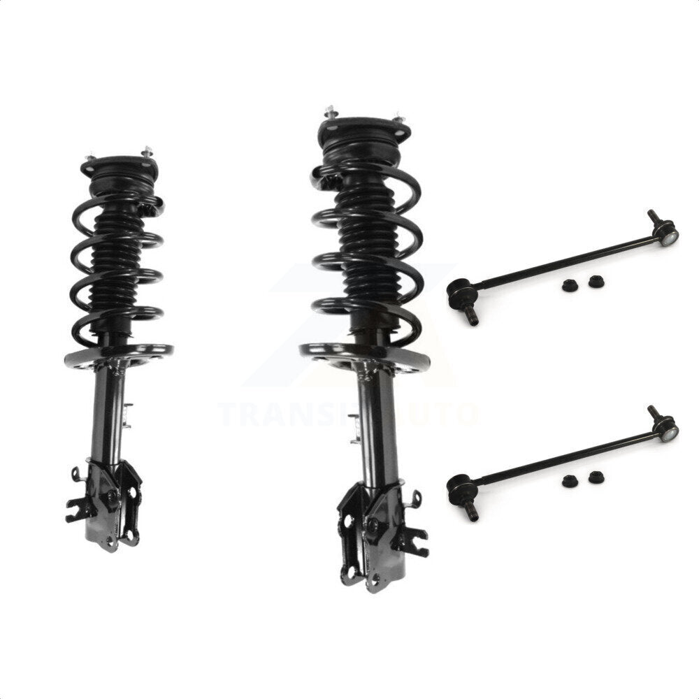 Front Complete Shock Assembly And TQ Link Kit For 2013-2016 Mazda CX-5 FWD Excludes All Wheel Drive KSS-100990 by Transit Auto