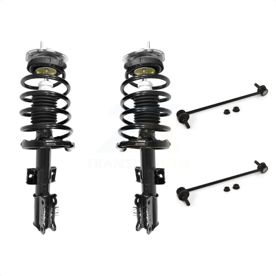 Front Complete Shock Assembly And TQ Link Kit For Volvo S60 V70 S80 Excludes Sport 4C Adaptive Suspension KSS-101007 by Transit Auto