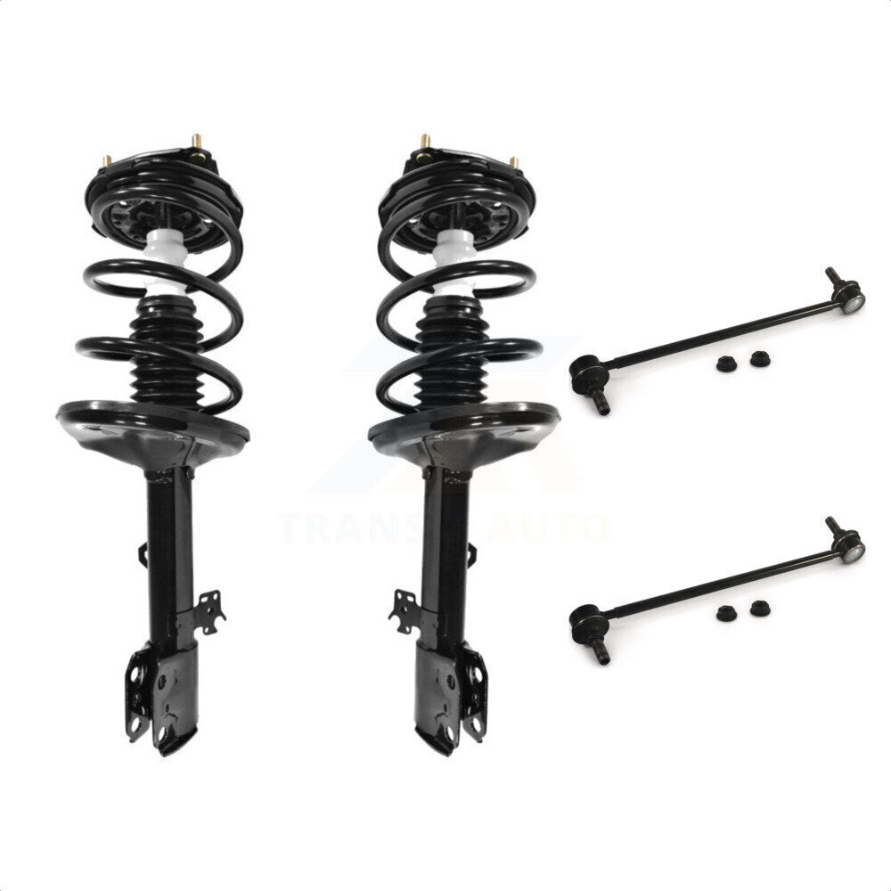 Front Complete Shock Assembly And TQ Link Kit For 2001-2005 Toyota RAV4 AWD Excludes Wheel Drive KSS-101010 by Transit Auto