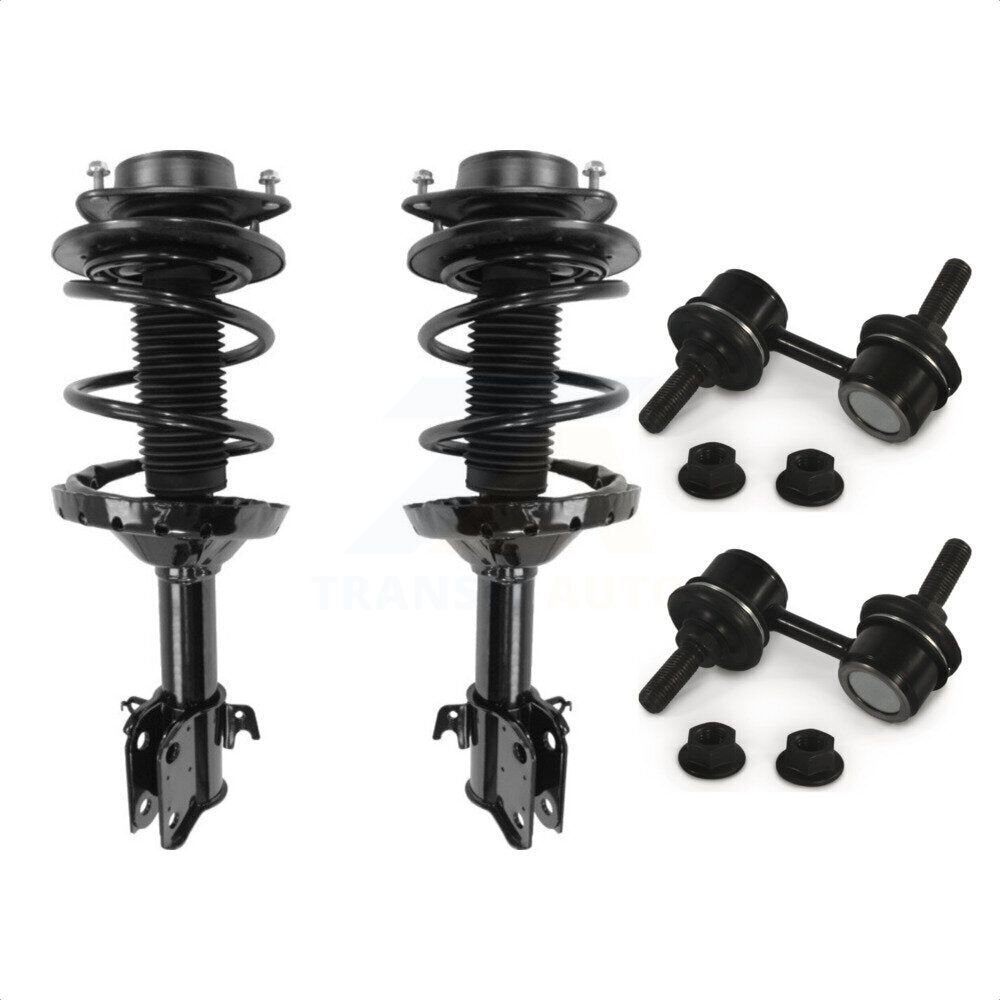 Front Complete Shock Assembly And TQ Link Kit For Subaru Impreza Excludes WRX Models KSS-101133 by Transit Auto