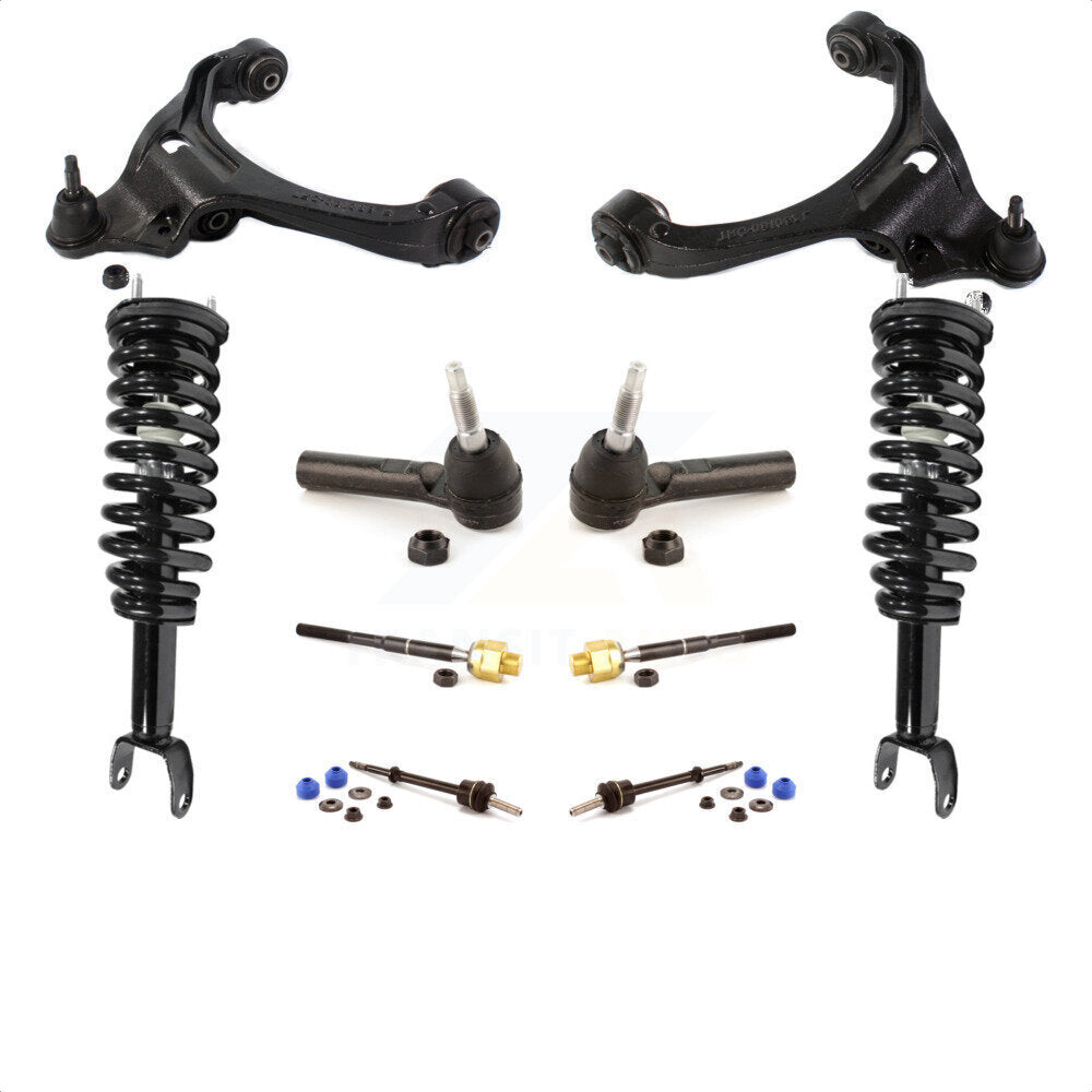 Front Control Arms Assembly And Complete Shock Tie Rods Link Sway Bar Suspension Kit (10Pc) For Dodge Dakota Mitsubishi Raider Excludes Rear Wheel Drive TRX Lift Kits 4WD KSS-103949 by Transit Auto