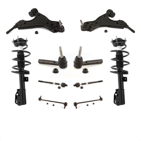 Front Control Arms Assembly And Complete Shock Tie Rods Link Sway Bar Suspension Kit (10Pc) For Chevrolet Traverse GMC Acadia Buick Enclave Limited KSS-103955 by Transit Auto