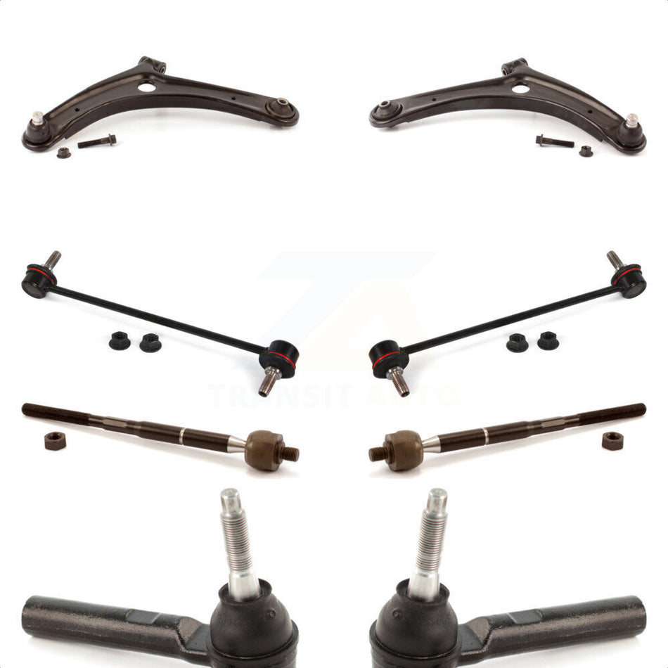 Front Suspension Control Arm And Ball Joint Assembly Steering Tie Rod End Stabilizer Bar Link Kit (8Pc) For Jeep Patriot Compass Dodge Caliber KTR-100361 by TOR