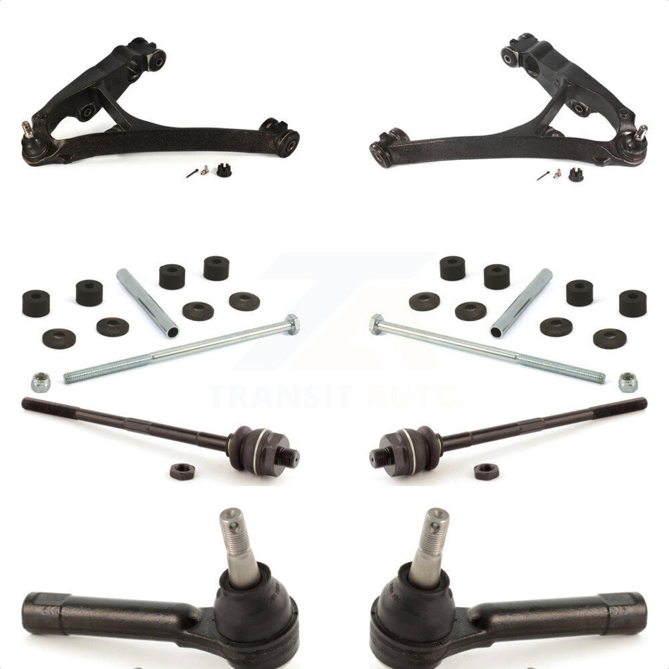 Front Suspension Control Arm And Ball Joint Assembly Tie Rod End Link Kit (8Pc) For Chevrolet Silverado 1500 GMC Tahoe Sierra Suburban Yukon Avalanche XL Cadillac Classic Escalade ESV EXT KTR-100389 by TOR