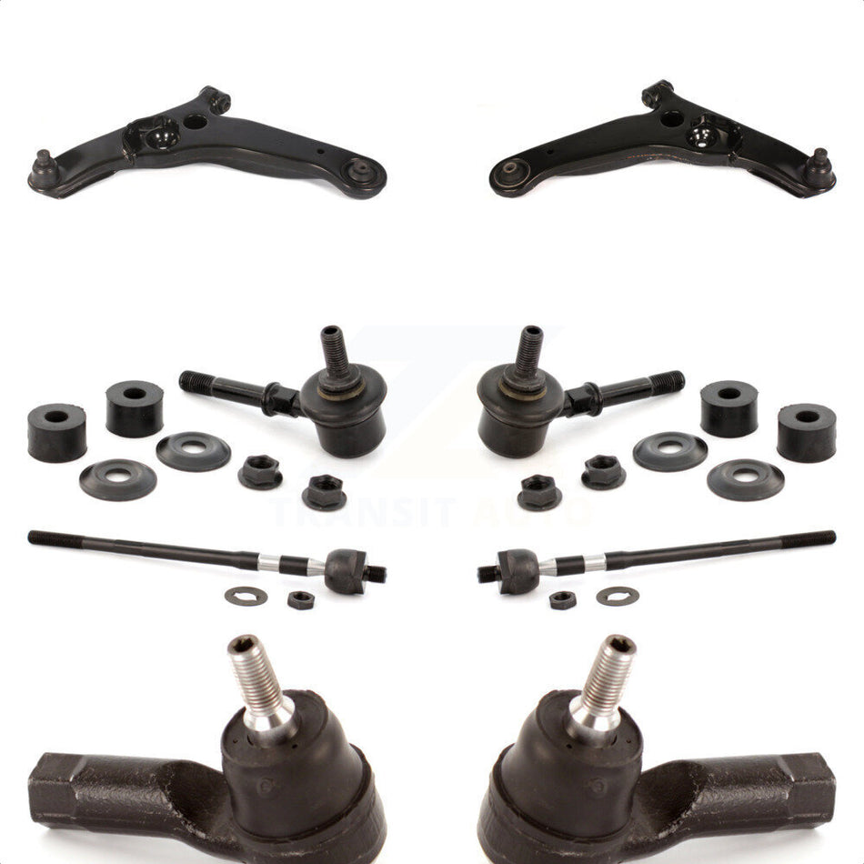 Front Suspension Control Arm And Ball Joint Assembly Steering Tie Rod End Stabilizer Bar Link Kit (8Pc) For 2003-2006 Mitsubishi Outlander KTR-100400 by TOR