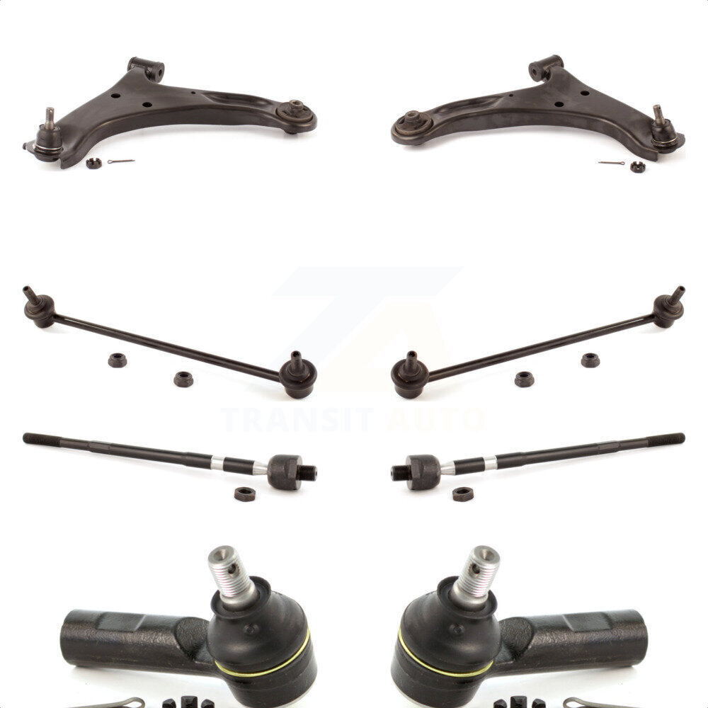 Front Suspension Control Arm And Ball Joint Assembly Steering Tie Rod End Stabilizer Bar Link Kit (8Pc) For 2006-2013 Suzuki Grand Vitara KTR-100405 by TOR