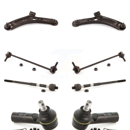 Front Suspension Control Arm And Ball Joint Assembly Steering Tie Rod End Stabilizer Bar Link Kit (8Pc) For 2007-2013 Suzuki SX4 With 16mm Diameter Coarse Thread KTR-100406 by TOR