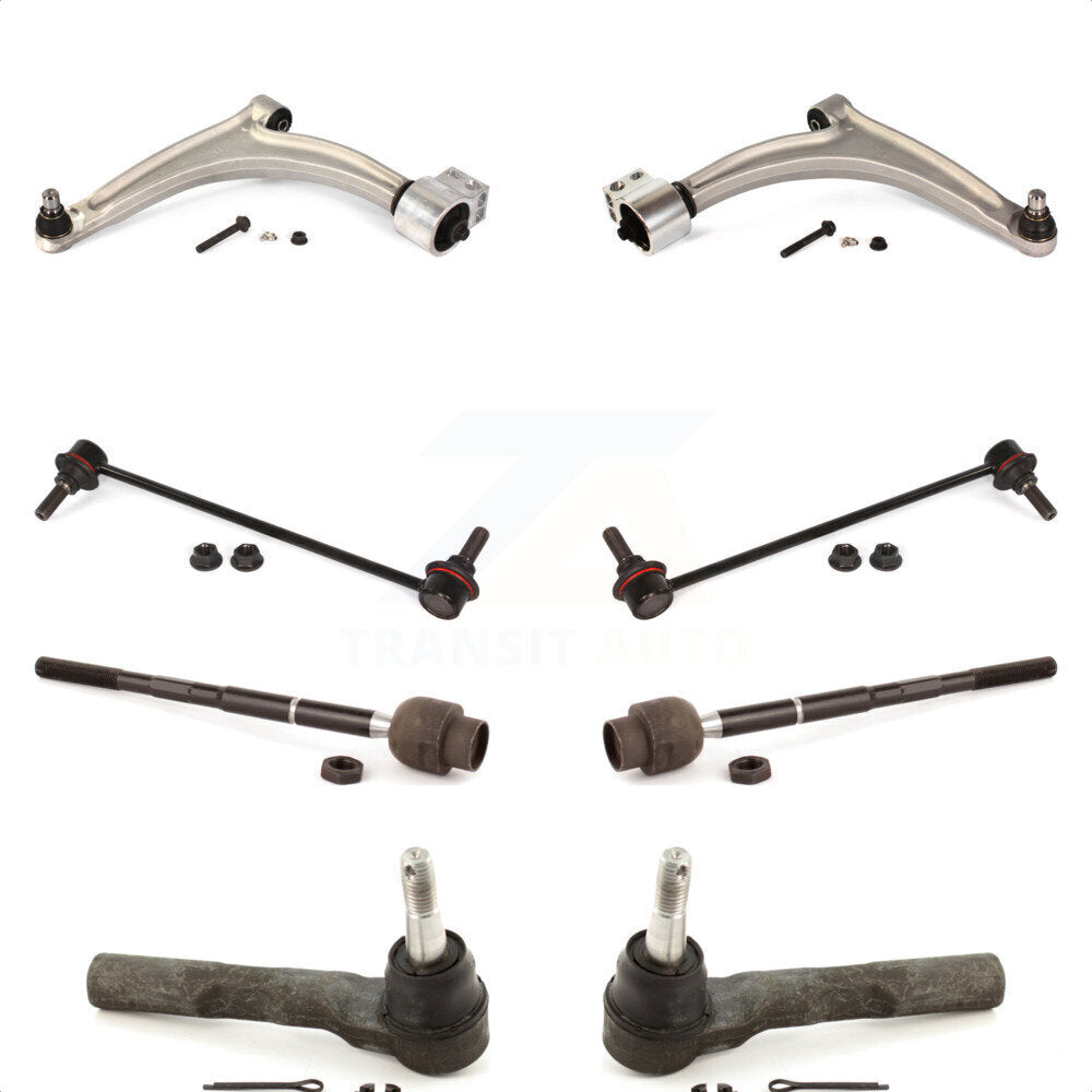 Front Suspension Control Arm And Ball Joint Assembly Steering Tie Rod End Stabilizer Bar Link Kit (8Pc) For Chevrolet Malibu Pontiac G6 Contains Rear Bushings KTR-100413 by TOR