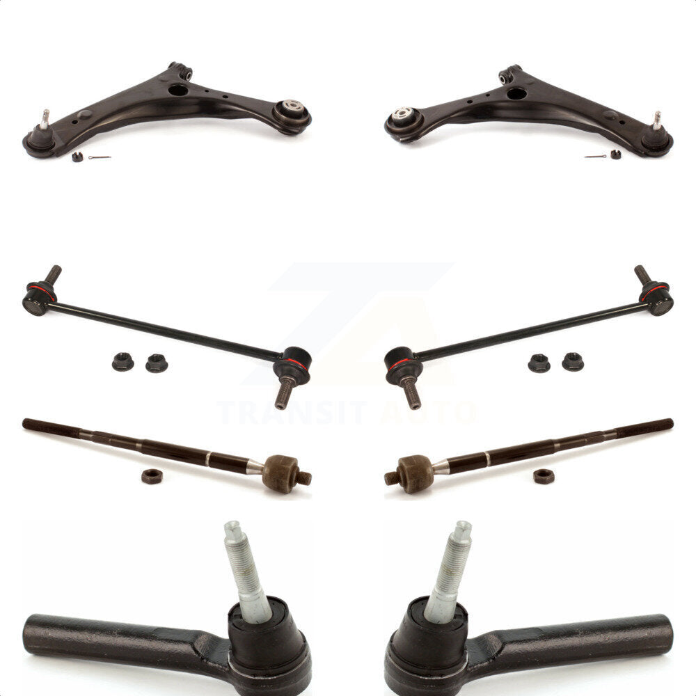 Front Suspension Control Arm And Ball Joint Assembly Steering Tie Rod End Stabilizer Bar Link Kit (8Pc) For 2008-2010 Chrysler Town & Country Dodge Grand Caravan KTR-100423 by TOR