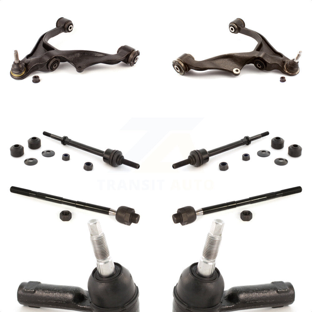 Front Suspension Control Arm And Ball Joint Assembly Steering Tie Rod End Stabilizer Bar Link Kit (8Pc) For 2012 Ram 1500 4WD With 8 Lug Wheels KTR-100428 by TOR