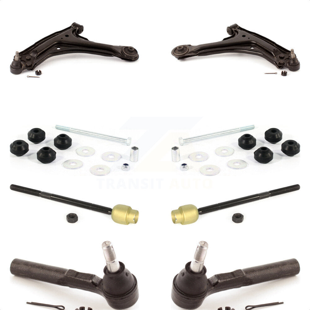 Front Suspension Control Arm And Ball Joint Assembly Steering Tie Rod End Stabilizer Bar Link Kit (8Pc) For Chevrolet Pontiac Grand Am Malibu Oldsmobile Alero Classic Cutlass KTR-100443 by TOR