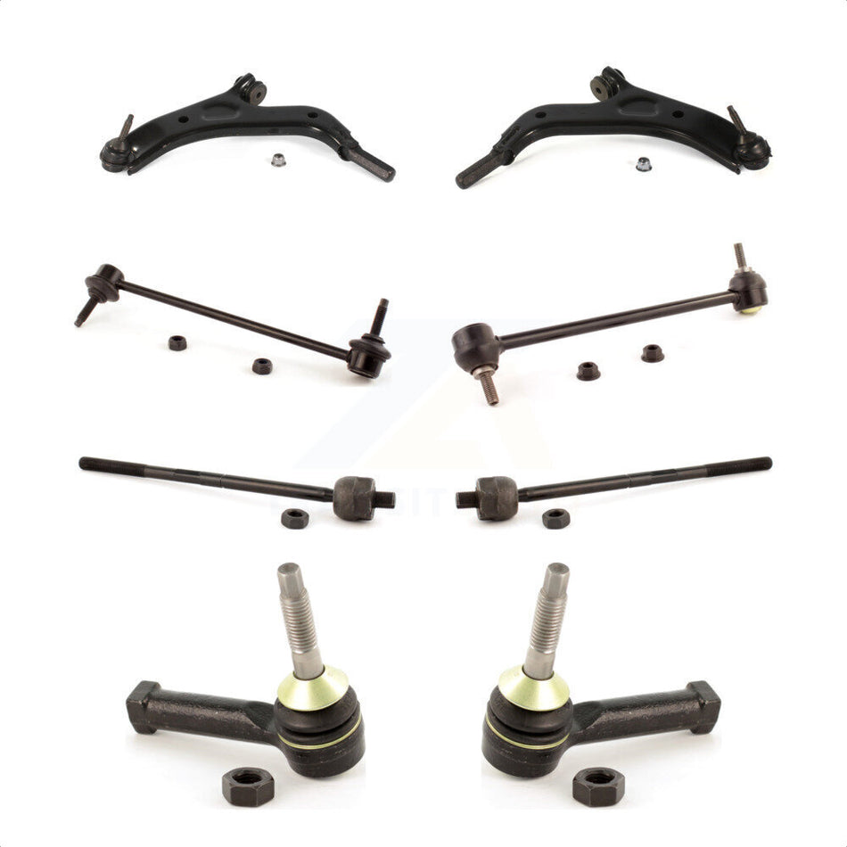 Front Suspension Control Arm And Ball Joint Assembly Steering Tie Rod End Stabilizer Bar Link Kit (8Pc) For 2008-2009 Ford Taurus X Mercury Sable KTR-100457 by TOR