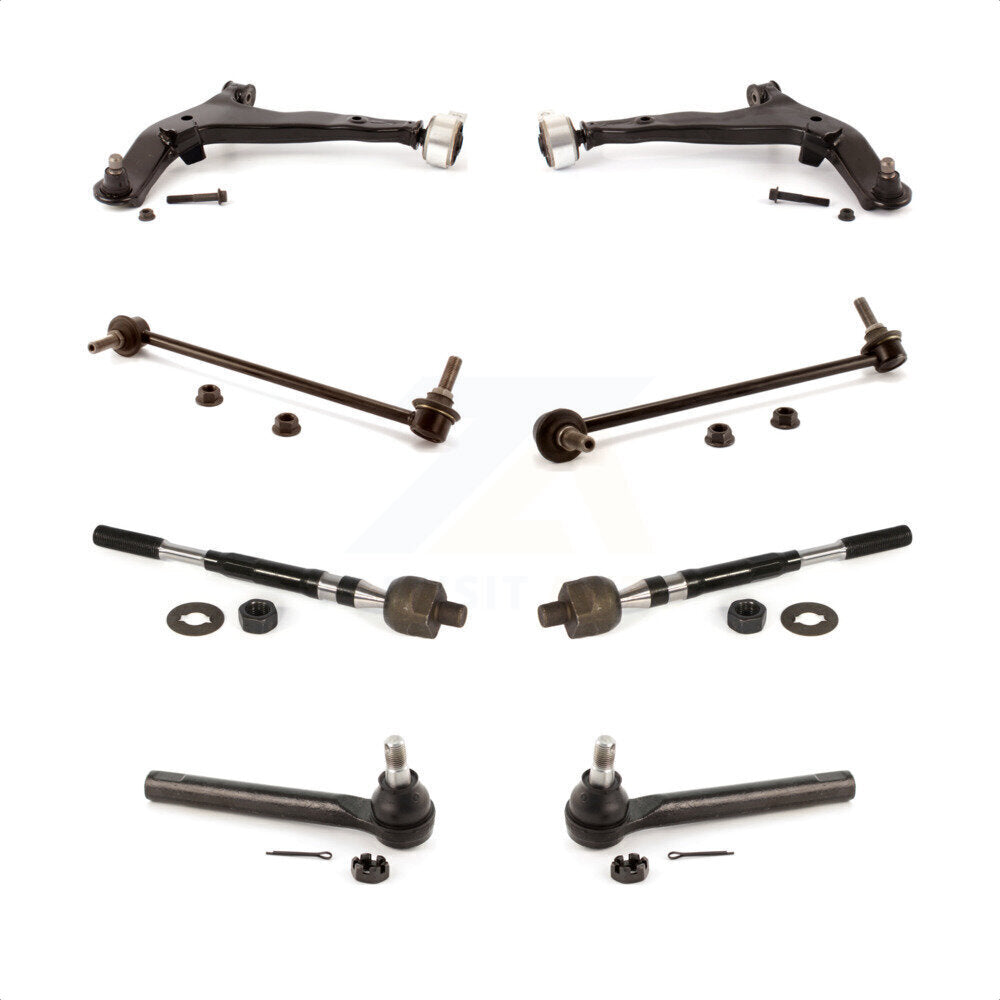 Front Suspension Control Arm And Ball Joint Assembly Steering Tie Rod End Stabilizer Bar Link Kit (8Pc) For 2003-2004 Nissan Murano KTR-100463 by TOR