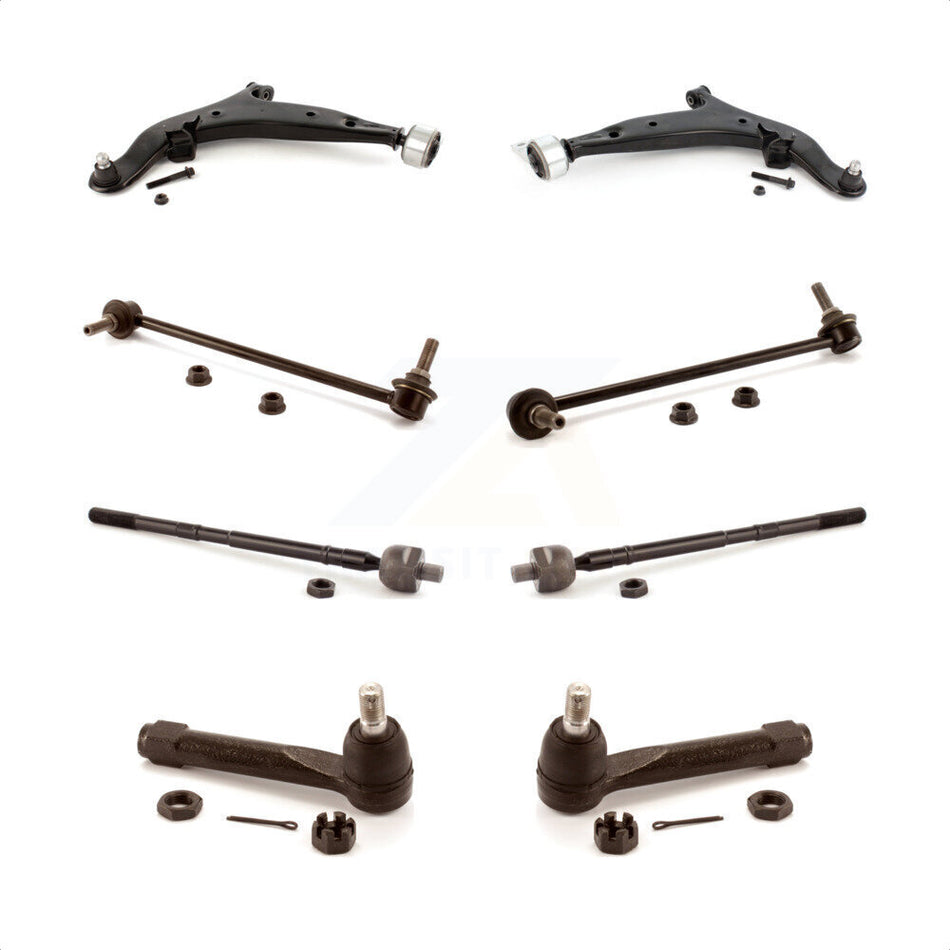 Front Suspension Control Arm And Ball Joint Assembly Steering Tie Rod End Stabilizer Bar Link Kit (8Pc) For 2004-2009 Nissan Quest KTR-100464 by TOR